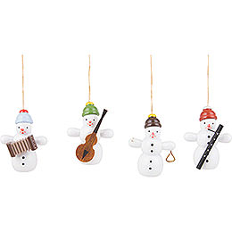 Tree Ornament Snowman Quartet  -  6cm / 2.4 inch