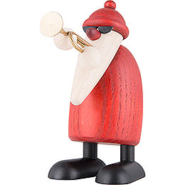 Weihnachtsmann mit Trompete  -  9cm