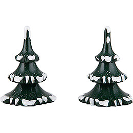 Winter Children Trees  -  Small  -  Set of 2  -  6cm / 2.4 inch